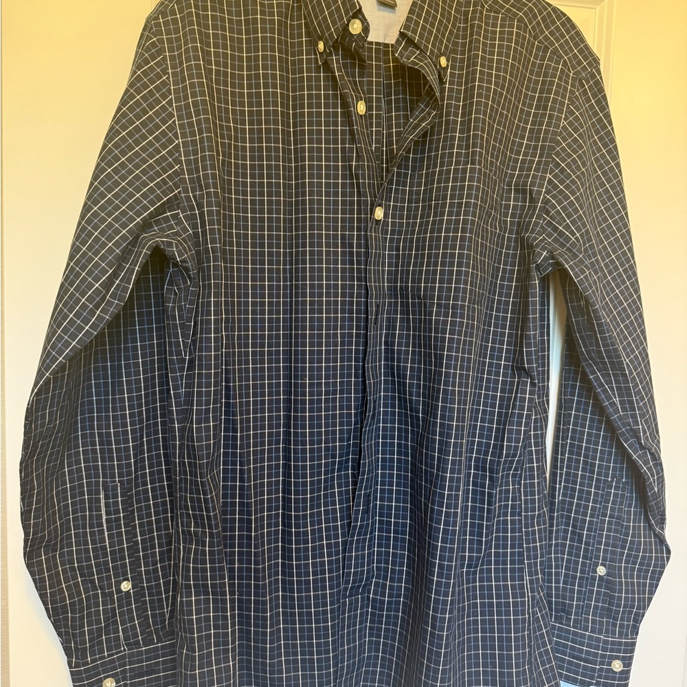 Eddie Bauer Navy Checkered Shirt